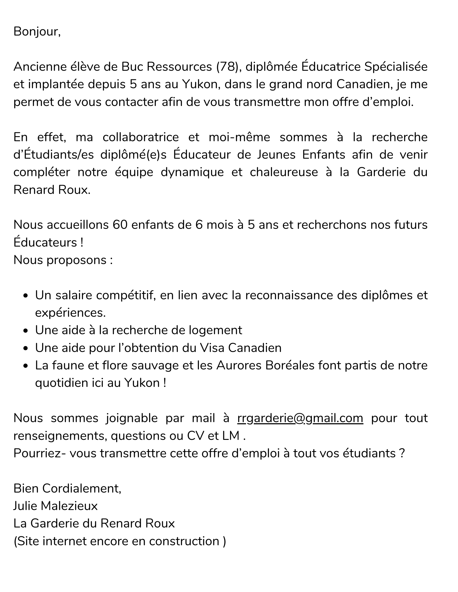 Lettre explicative GRR recherche EJE